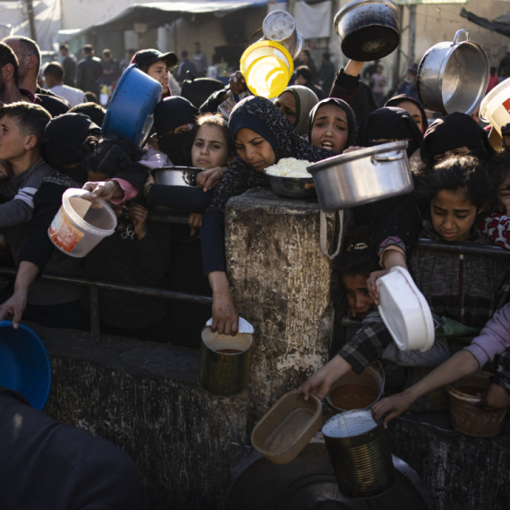 They are being charged; "You use famine..."