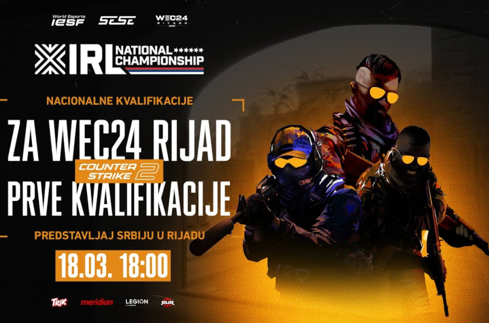 Biramo CS2 predstavnika za svetsko IESF prvenstvo! Gledajte prenos od 18:00!