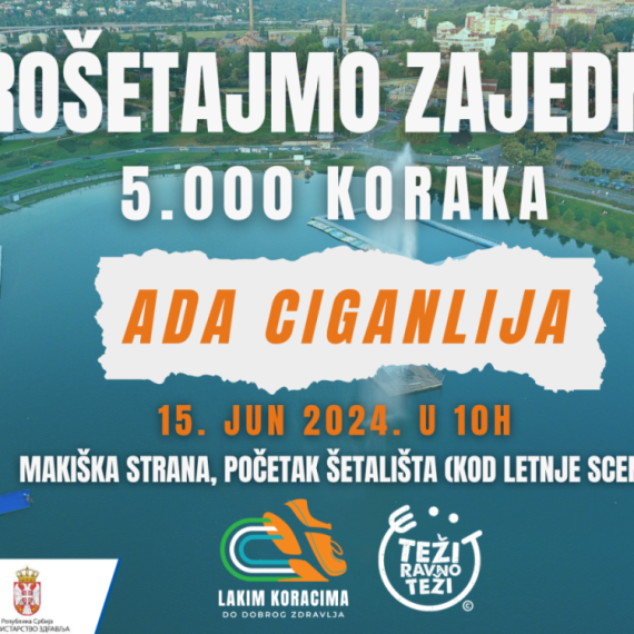 Lakim koracima do dobrog zdravlja – priključi se šetnji od 5.000 koraka na Adi