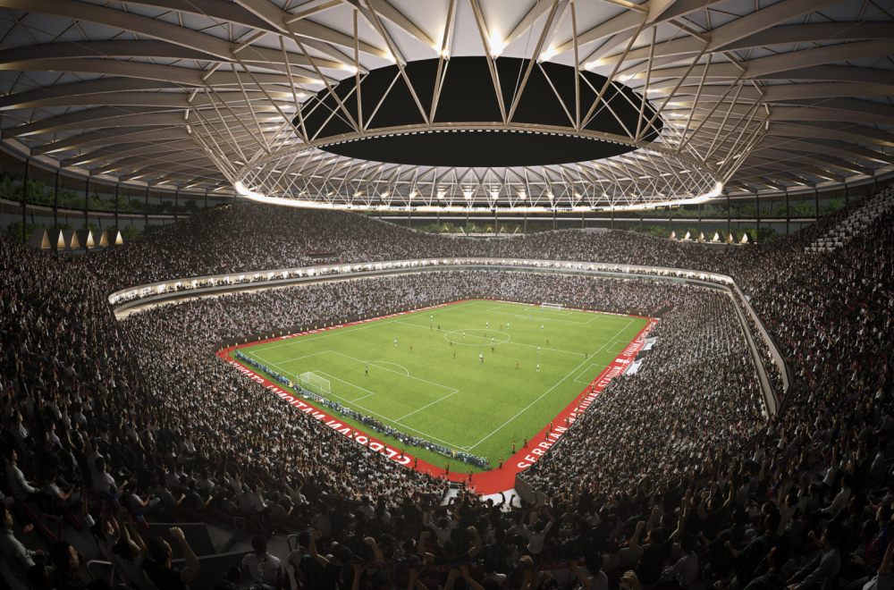 Na tri nivoa 52.000 gledalaca: Ovo su novi detalji o Nacionalnom stadionu FOTO
