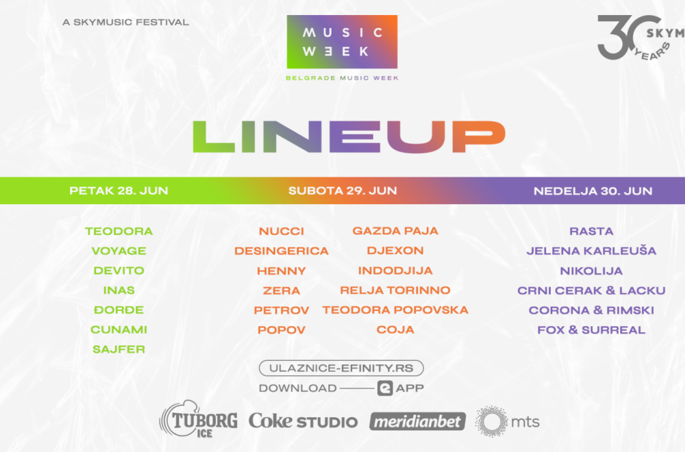 Danas počinje Belgrade Music Week - više od 30 superzvezda novog muzičkog talasa u tri dana