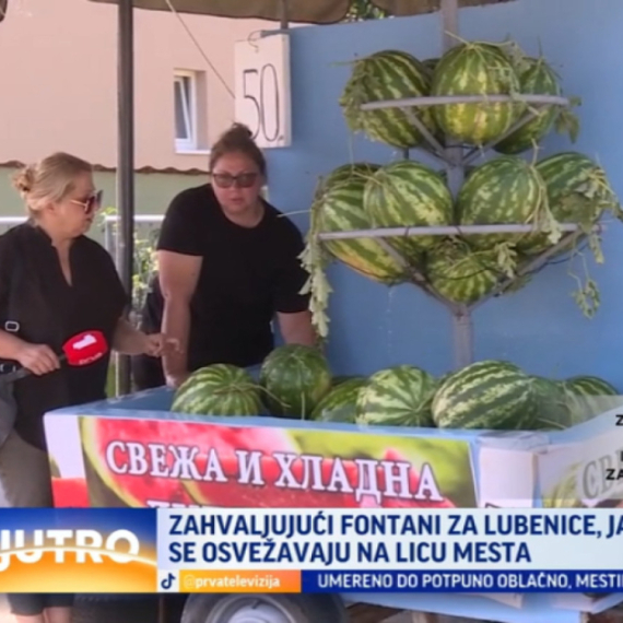 Fontana za lubenice – osveženje za Jagodince VIDEO