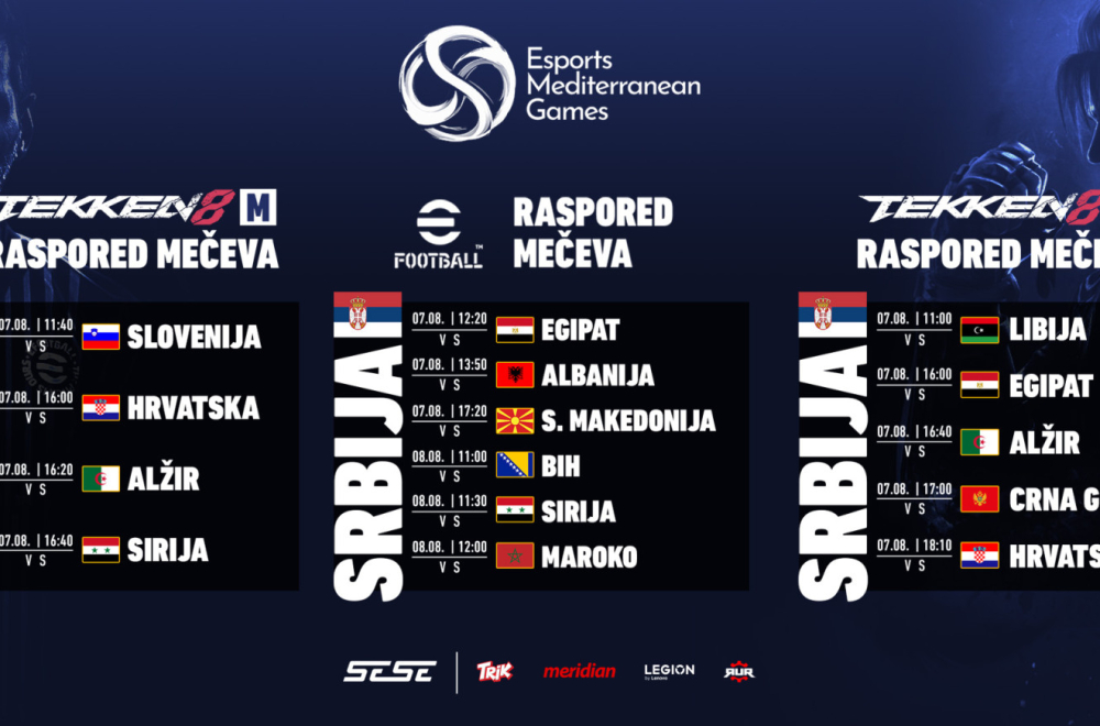 Srbija na Esports Mediterranean Games šampionatu: Navijajte za naše reprezentativce!