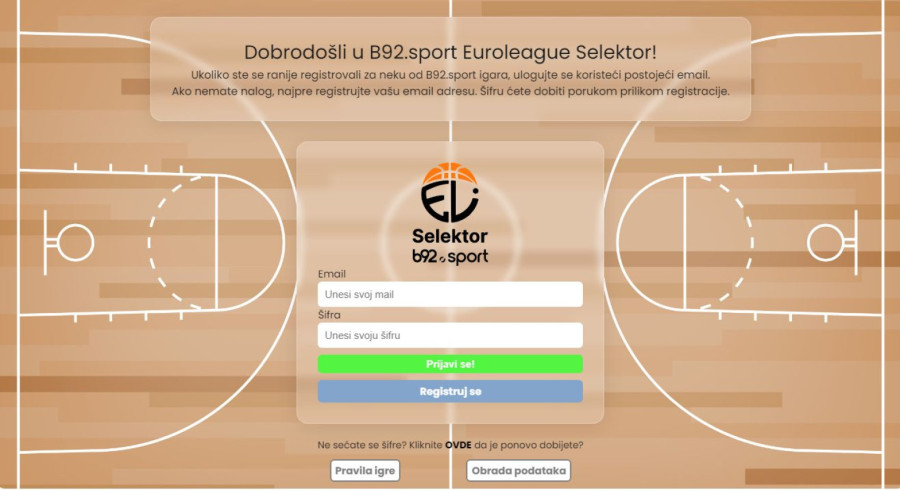 Krećemo! Igrajte sa nama Euroleague Selektor