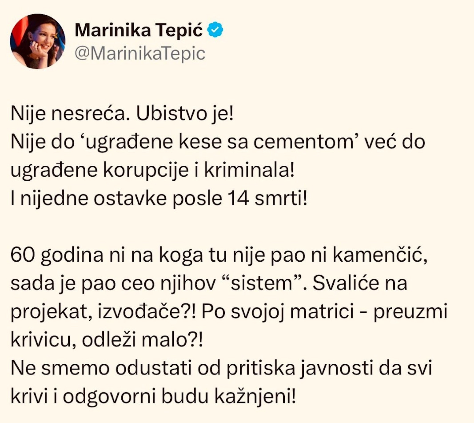 Marinika nastavlja da skuplja političke poene na mrtvoj deci FOTO