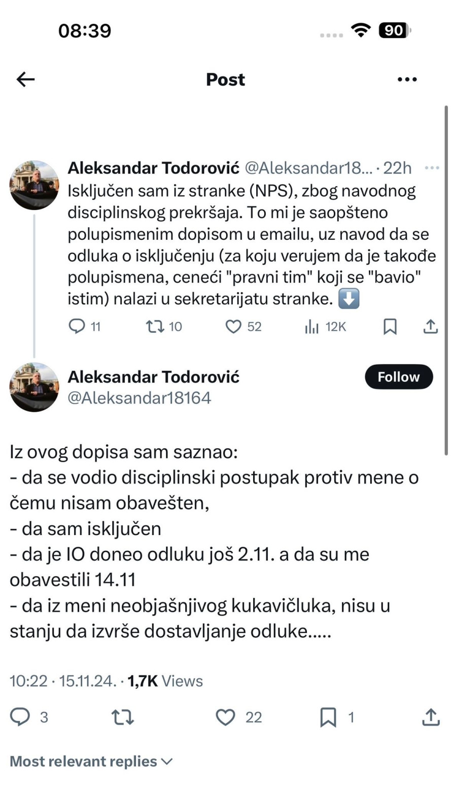 Raspada se stranka Miroslava Aleksića: Optužen da sprovodi diktaturu FOTO