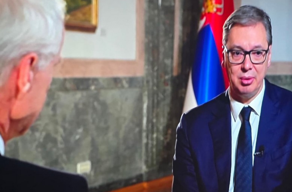 Vučić in an interview on the BBC: "I'm not sitting on two chairs. I'm only sitting on one – the Serbian chair"