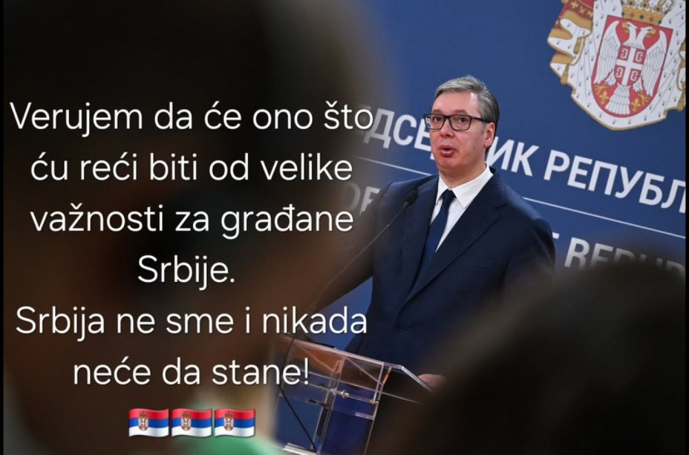 Vučić makes an extraordinary address at 6:00 p.m.: What I'll say will be of great importance for the citizens
