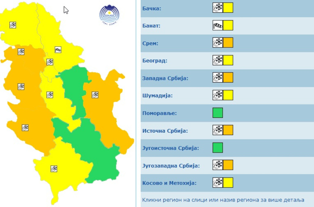 Au, šta nas čeka u subotu; RHMZ upalio alarme FOTO