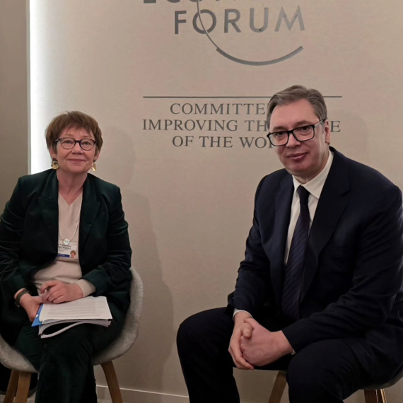 Vučić in Davos with the president of the EBRD discussing Serbia's big plans