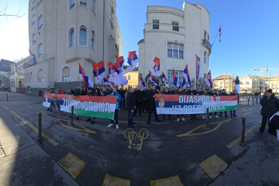 Živela Srbija!; Srbi u Mađarskoj dali podršku predsedniku Vučiću FOTO