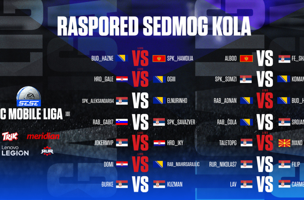 SESE FC Mobile Liga se vraća! Pratite 7. kolo 08.02. od 19:00!