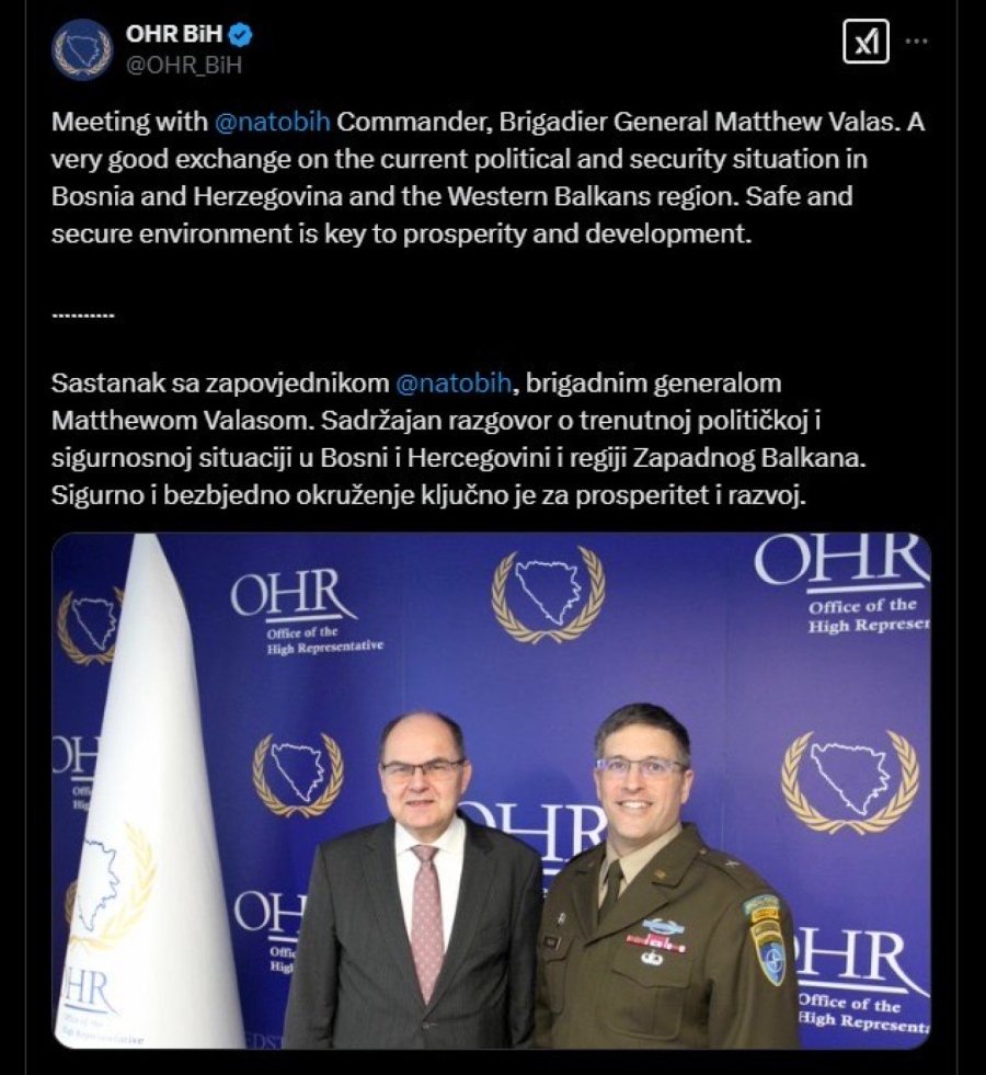 Rat pred vratima: Šmit se sastao sa komandatom NATO pred izricanje presude Dodiku FOTO