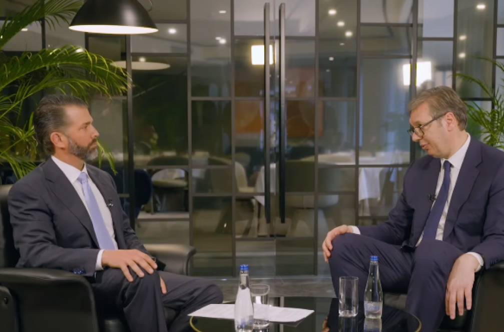Vučić u intervjuu Donaldu Trampu Mlađem: Ako se čvrsto držite ubeđenja, niko ne može da vam naudi VIDEO