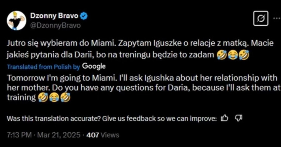 Švjontek na meti progonitelja – na X mreži najavio upad na trening Poljakinje