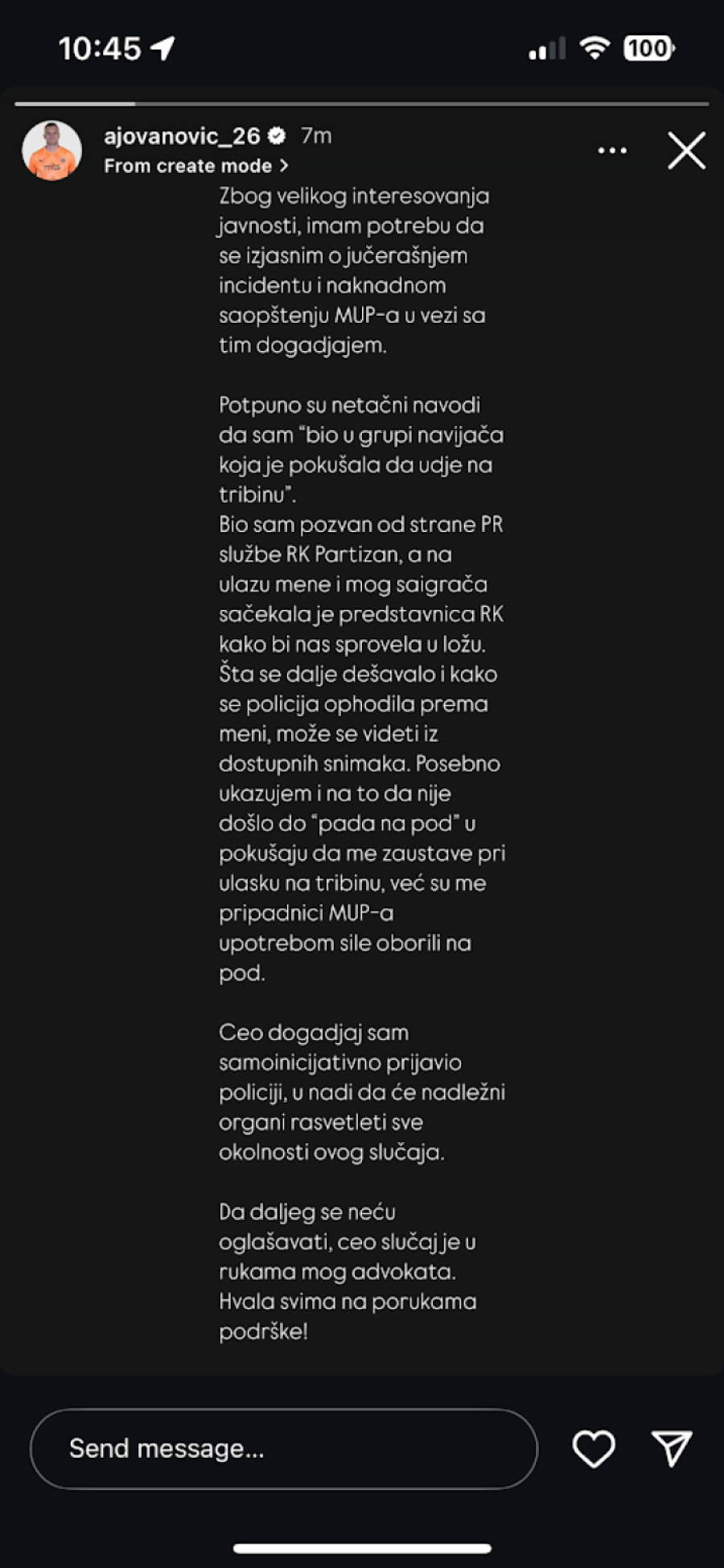 Oglasio se Aleksandar Jovanović FOTO