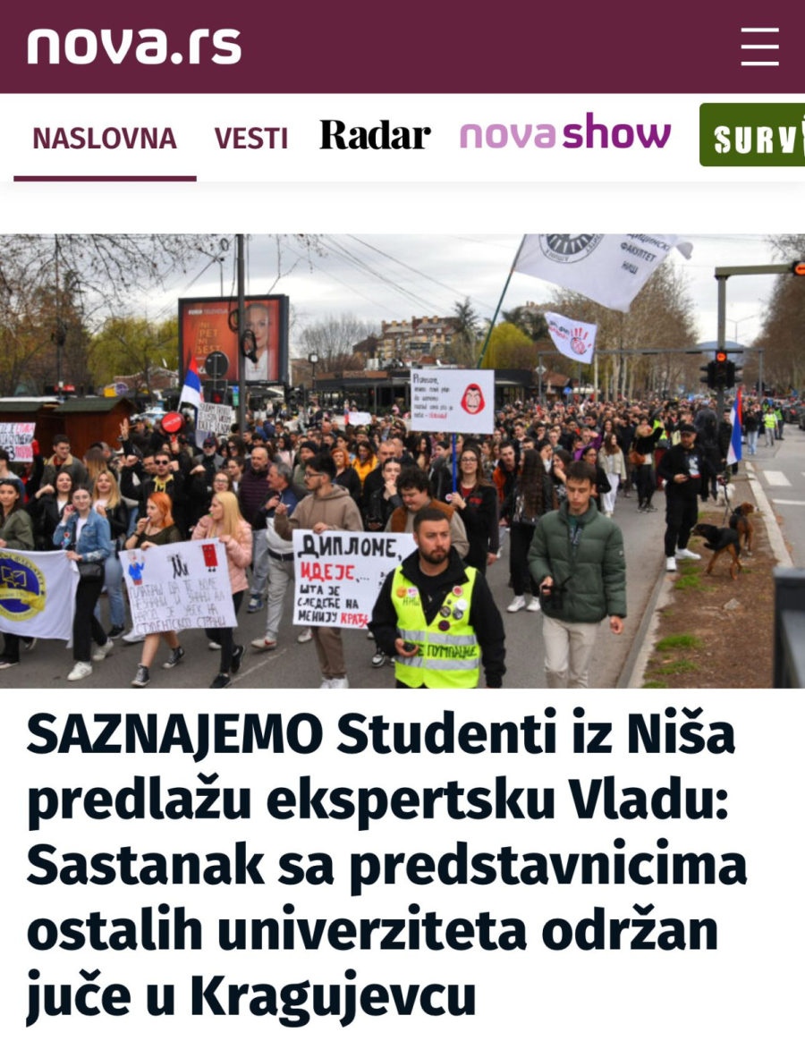 Pale maske: Studenti blokaderi traže Đilasovu vladu FOTO