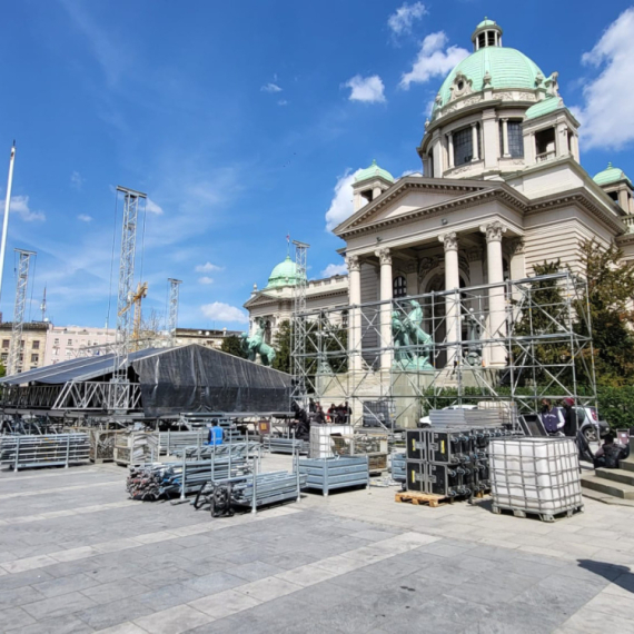 Preparations for the rally "We will not give Serbia" are underway: Stages are being set up in three locations