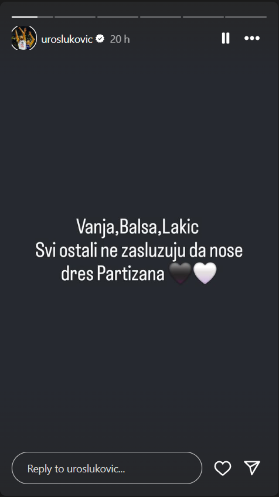 Bivši košarkaš Partizana žestoko udario po crno-belima: Oni ne zaslužuju taj dres FOTO