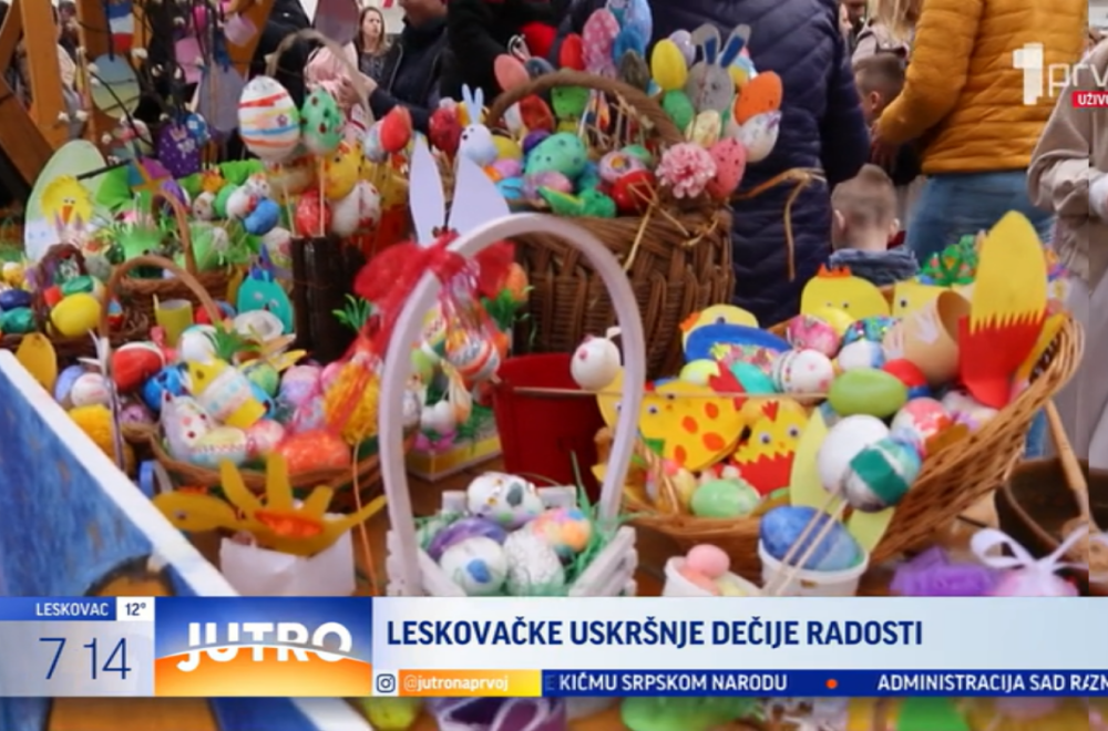 Prepun trg u Leskovcu: Organizovane četvrte "Uskršnje dečije radosti" VIDEO