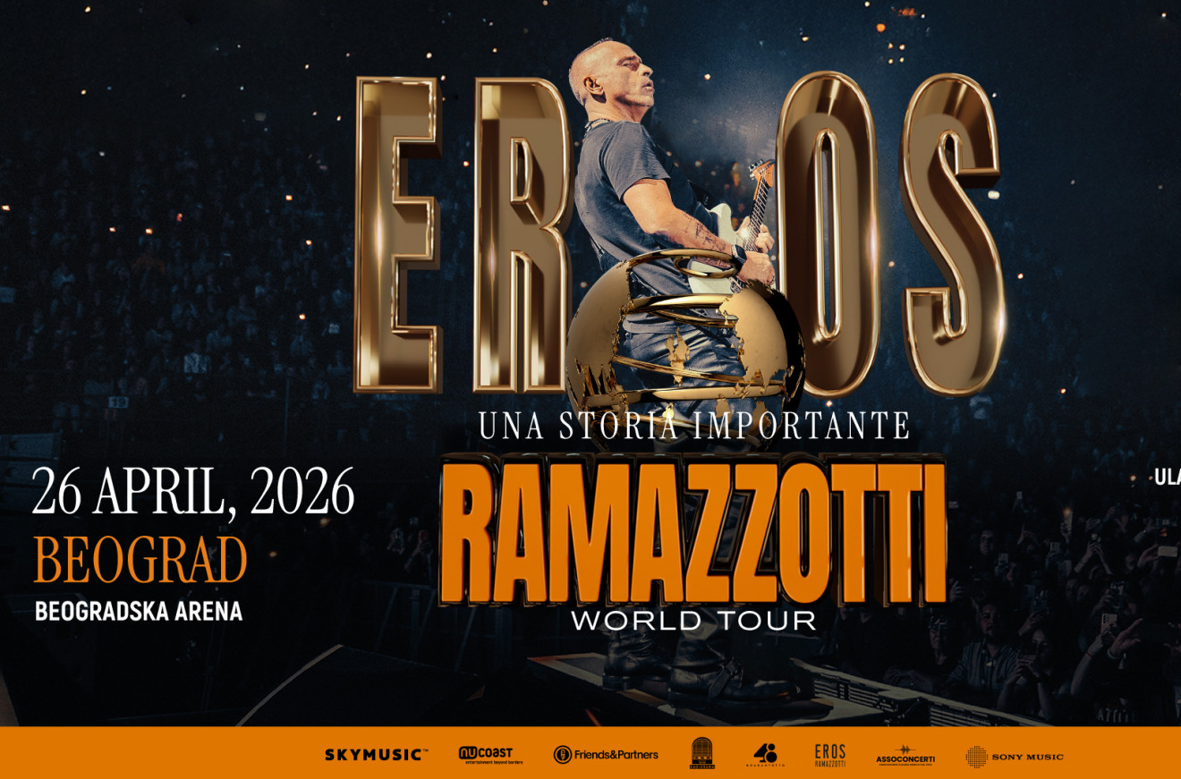 Eros Ramacoti u Beogradu 26. aprila 2026. godine: Ulaznice od danas u prodaji