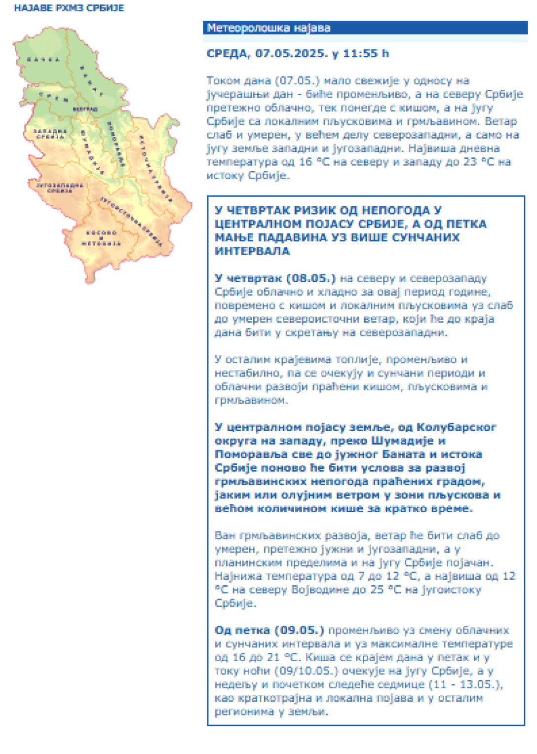 Stiže haos; Grad, oluje i potop prete Srbiji: RHMZ popalio alarme, spremite se za obilne pljuskove