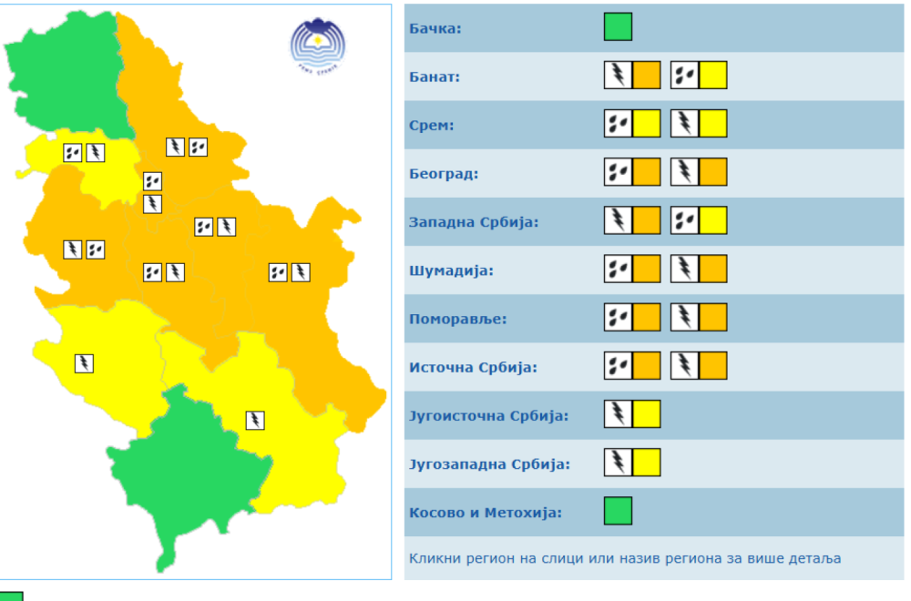 Stiže haos; Grad, oluje i potop prete Srbiji: RHMZ popalio alarme, spremite se za obilne pljuskove