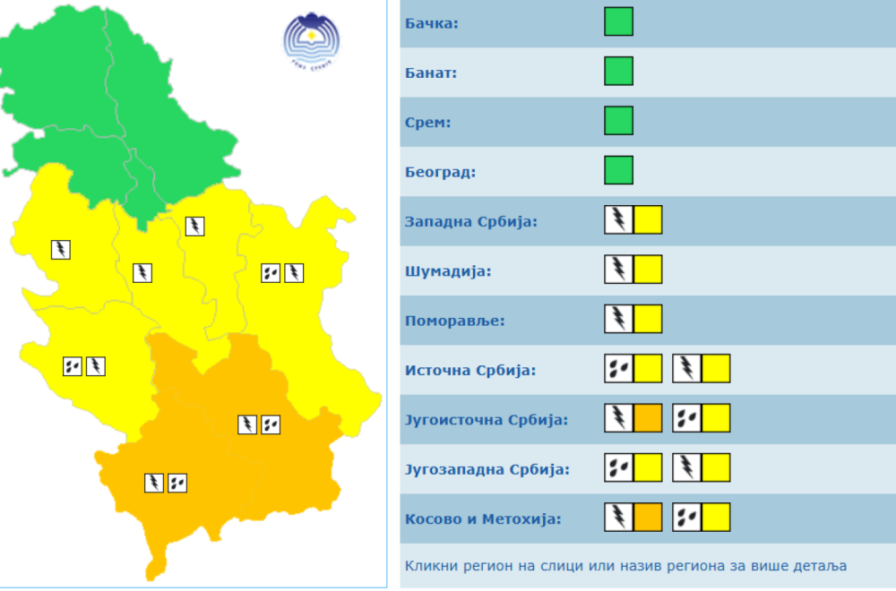 Stiže haos; Grad, oluje i potop prete Srbiji: RHMZ popalio alarme, spremite se za obilne pljuskove