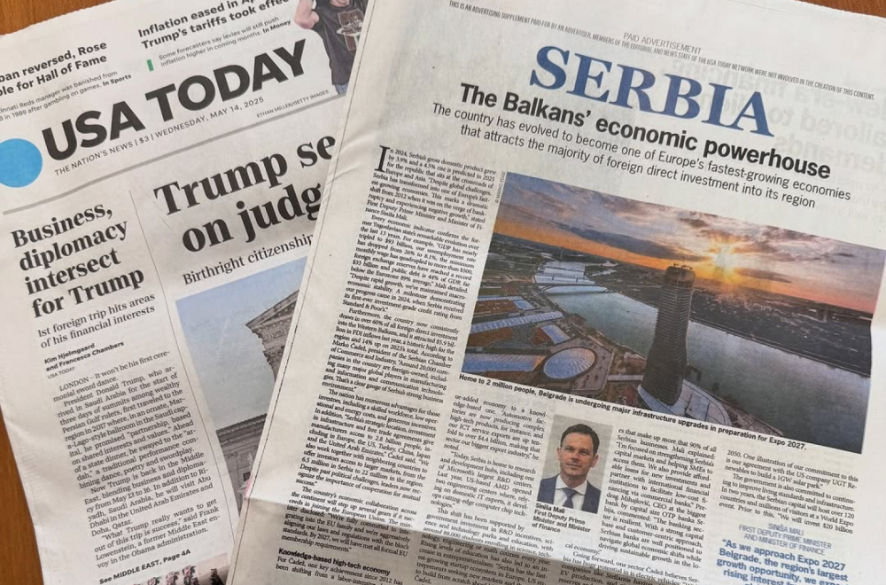 Američki list objavio: "Srbija je ekonomska sila Balkana i jedna od najbrže rastućih ekonomija Evrope" FOTO