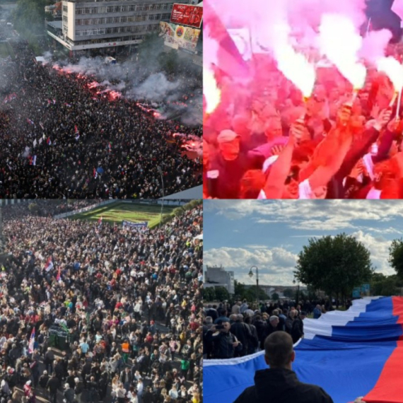 The longest flag of Serbia unfurled; Magnificent images; "We will not stop" PHOTO/VIDEO
