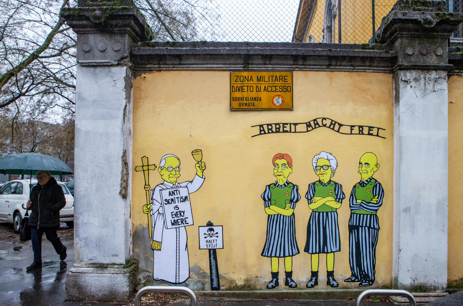 Vandalizovan mural "Simpsonovi u Aušvicu": "To je antisemitizam" FOTO