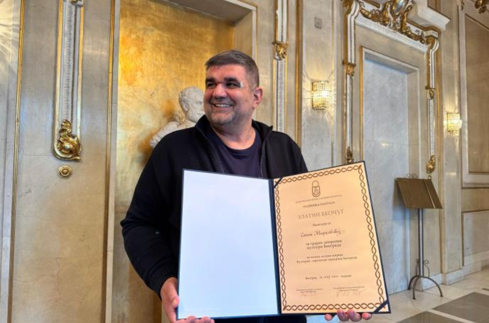 Saša Mirković dobio nagradu "Zlatni Beočug"
