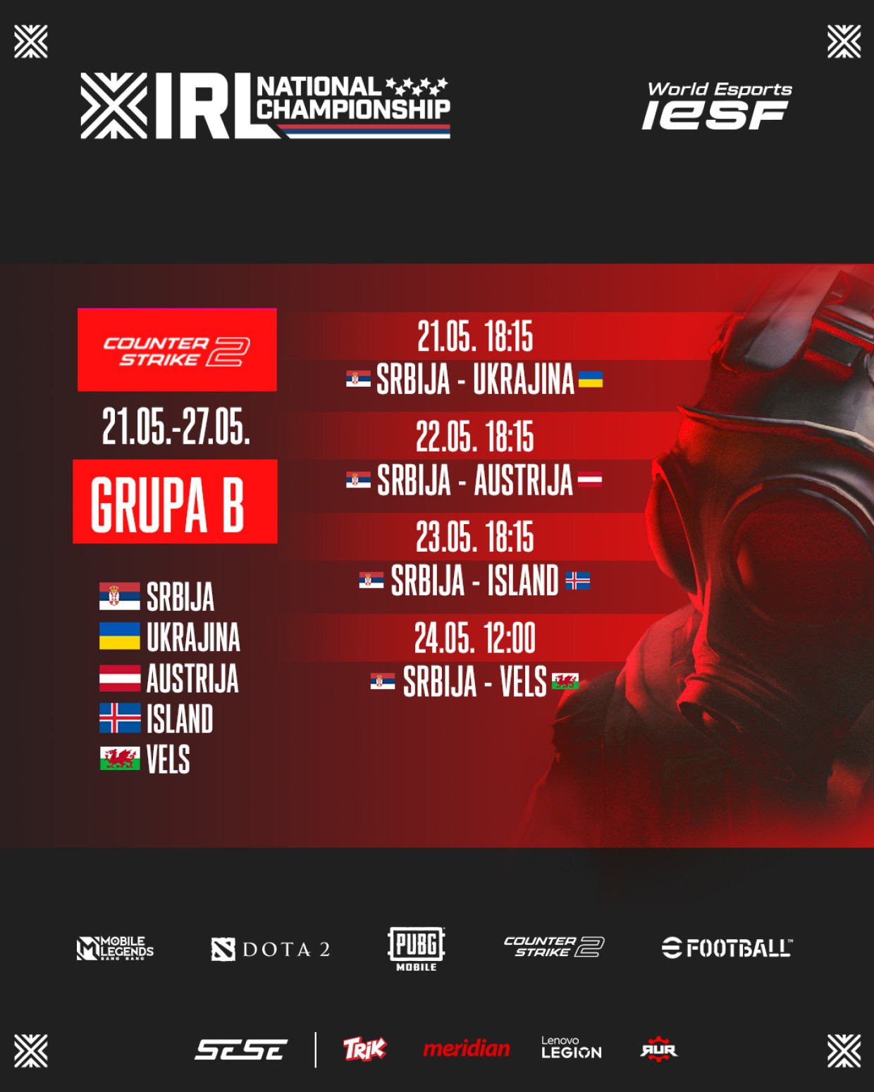 Kvalifikacije za IESF šampionat: Srpska CS2 reprezentacija kreće u akciju u 18:15!