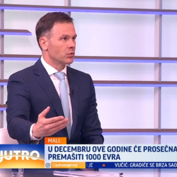 Mali za TV Prva: "Od januara veći minimalac, idemo na 650 evra"; "Prosečna penzija biće 490 evra"