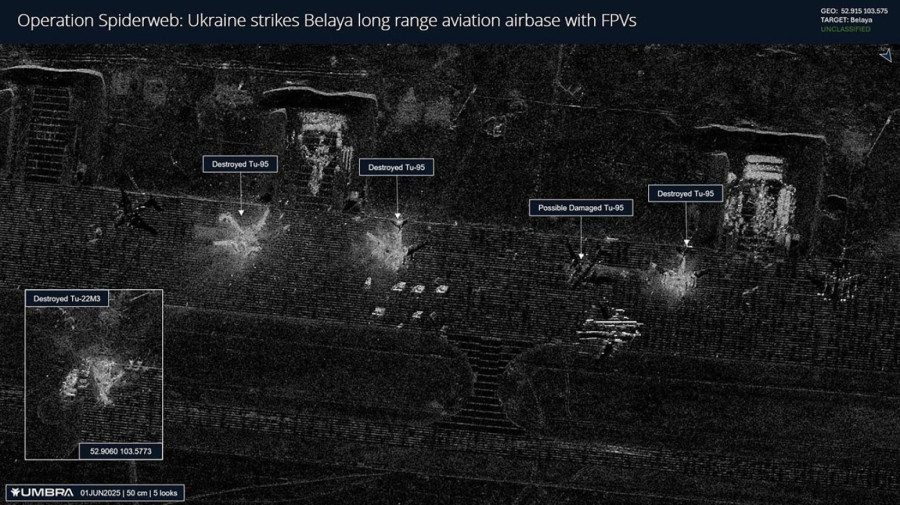 Ozbiljan šamar Rusiji; Prvi satelitski snimci uništenih ruskih bombardera FOTO