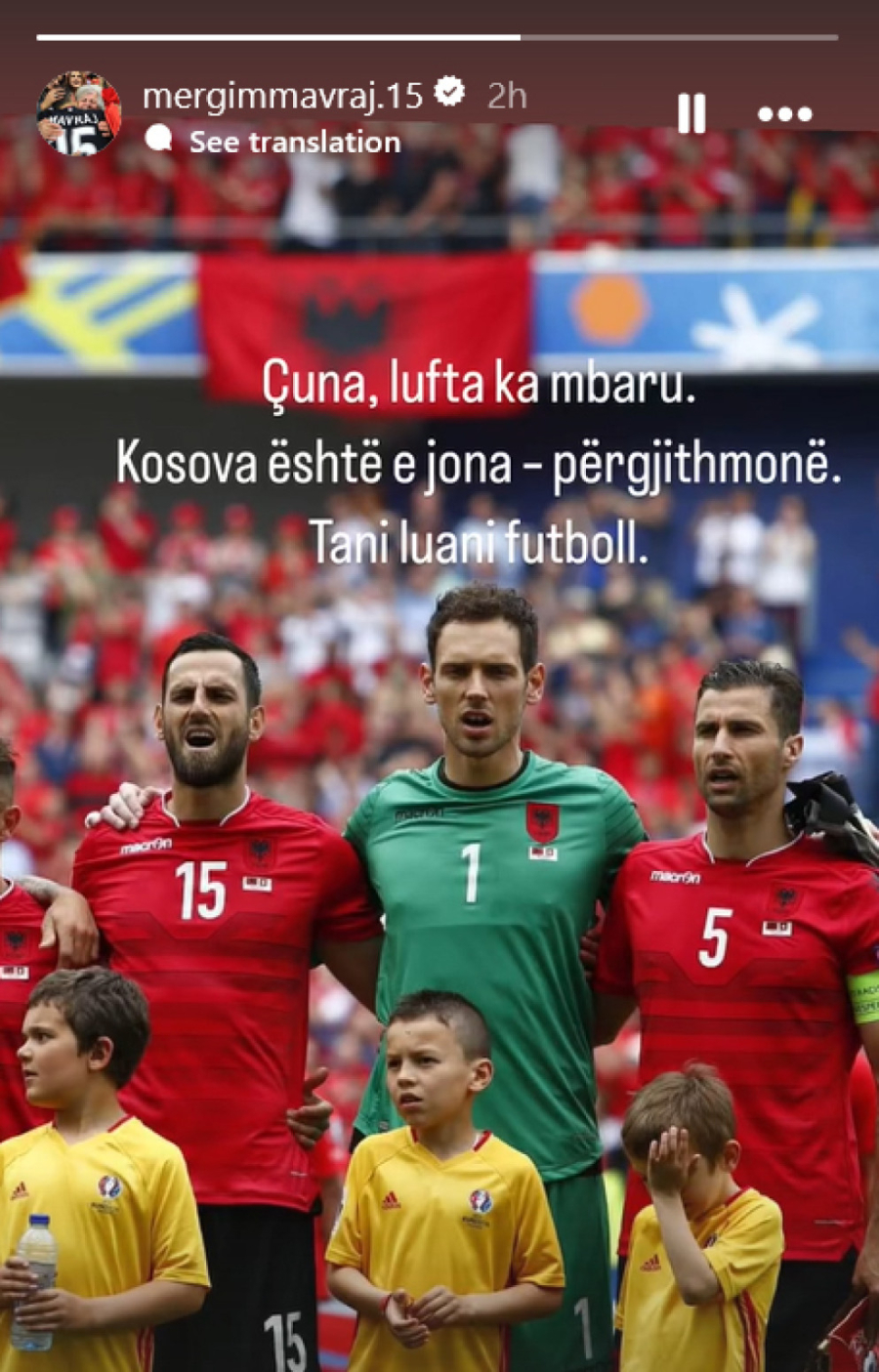 Poruka koja je razbesnela Srbiju na dan utakmice: Momci, Kosovo je naše, sad igrajte fudbal! FOTO
