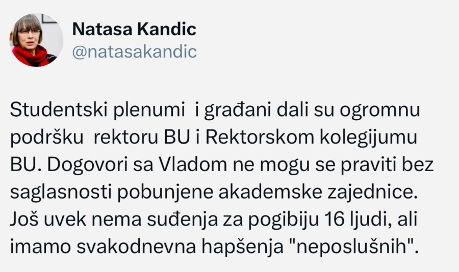 Nataša Kandić podržala rektora Đokića nakon što je u Briselu kritikovao Srbiju