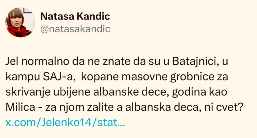 Kandić zamerila je ljudima što žale za ubijenom Milicom Rakić