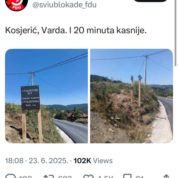 Mediji: Blokaderi opsedaju Vardu