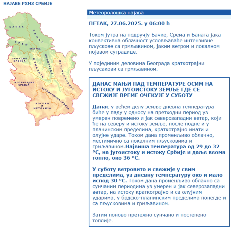 Nižu se hitna upozorenja, Srbija na udaru: Stiže nevreme