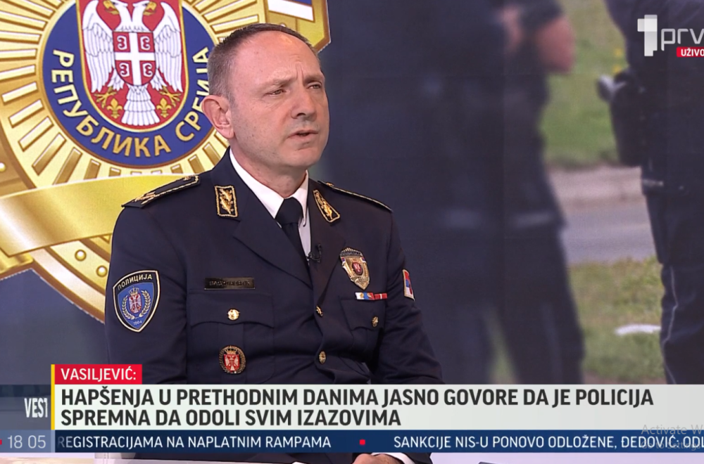 Direktor policije za TV Prva: Garantujemo bezbednost; Spremni smo da reagujemo VIDEO