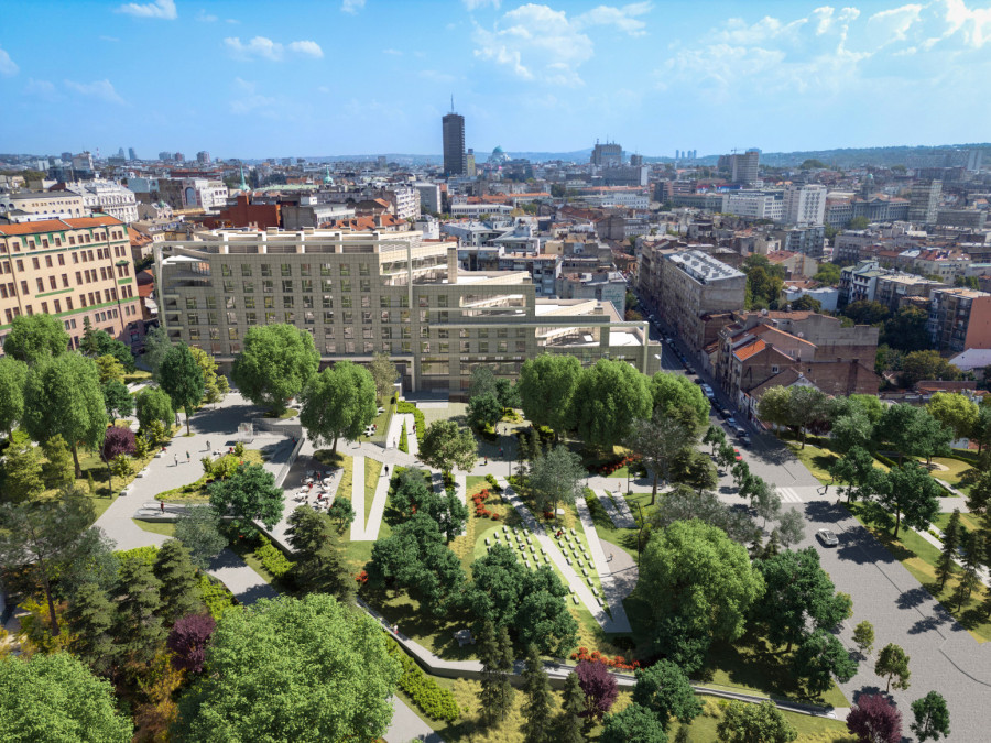 Terazijska terasa dobija zelenilo: Park od Prizenske do Karađorđeve ulice FOTO
