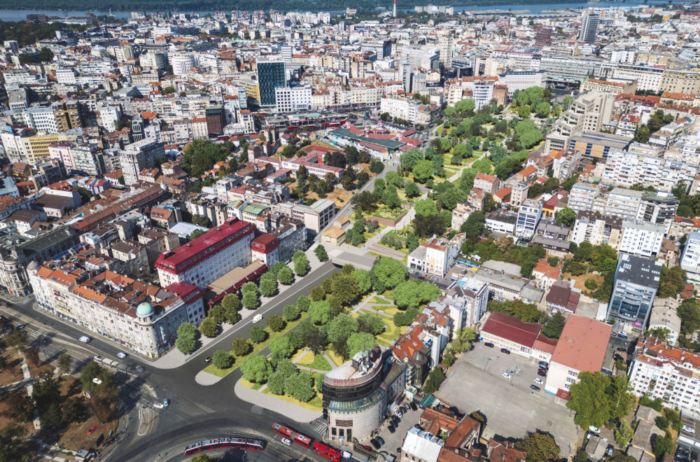 Terazijska terasa dobija zelenilo: Park od Prizenske do Karađorđeve ulice FOTO
