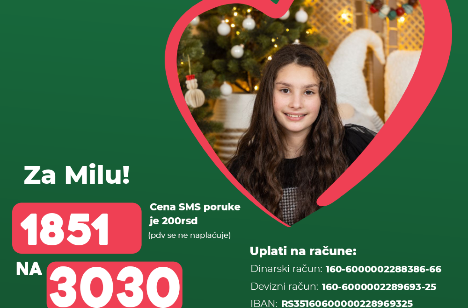 Budimo humani: Devojčici Mili potrebna pomoć za nastavak lečenja
