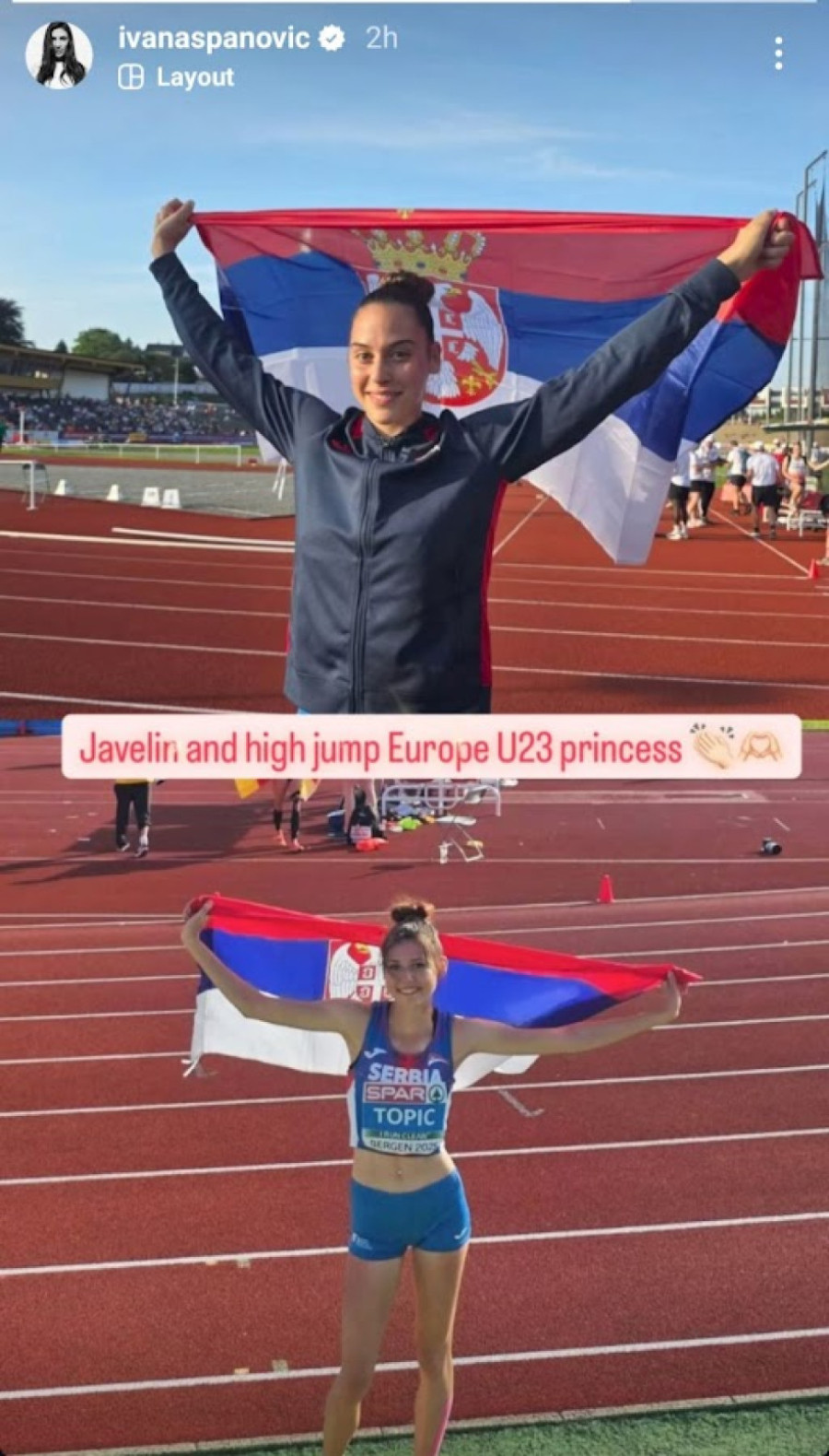 Oglasila se Ivana Španović posle dva zlata: Princeze FOTO