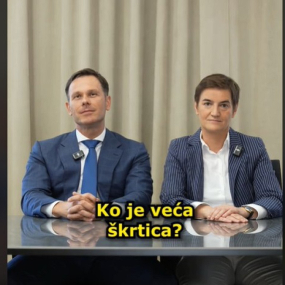 Mali i Brnabić nasmejali mnoge; Ovo su pitanja: Ko bi se posvađao bez razloga? Ko ostaje duže u kafani? VIDEO