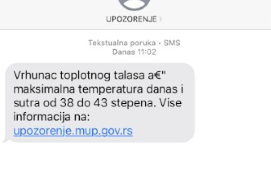 U Srbiji počela da stižu SMS upozorenja; Opasno je FOTO