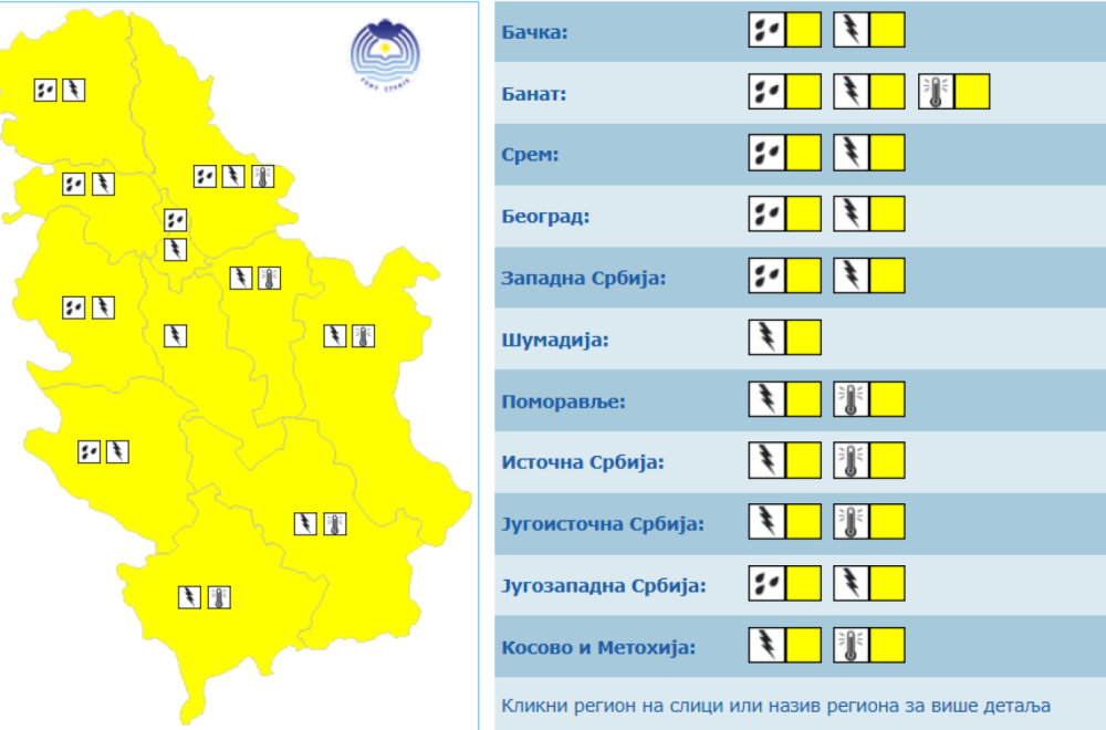 Spremite se – pljuštaće; RHMZ niže upozorenja