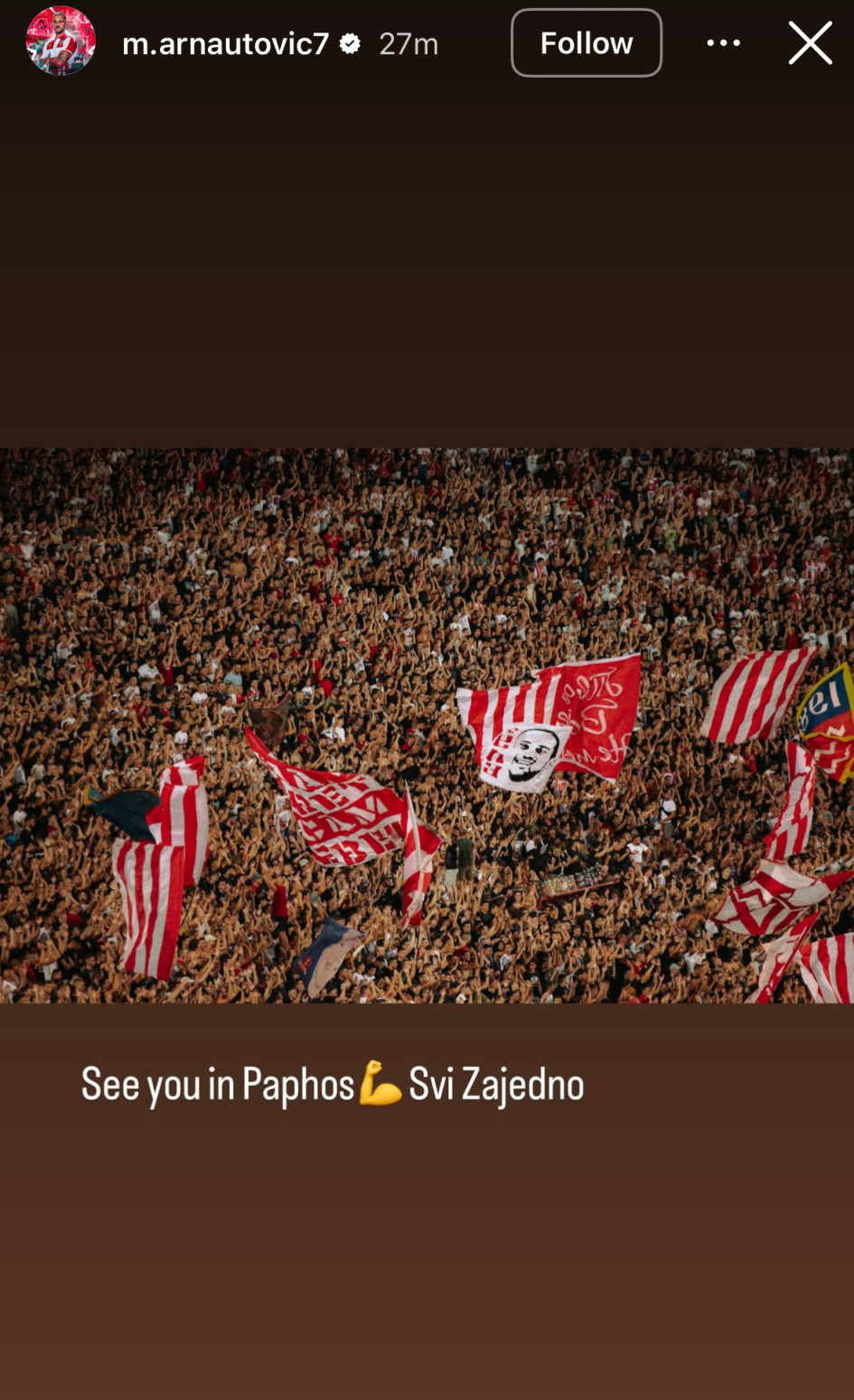 Arnautović se javio posle poraza Zvezde FOTO