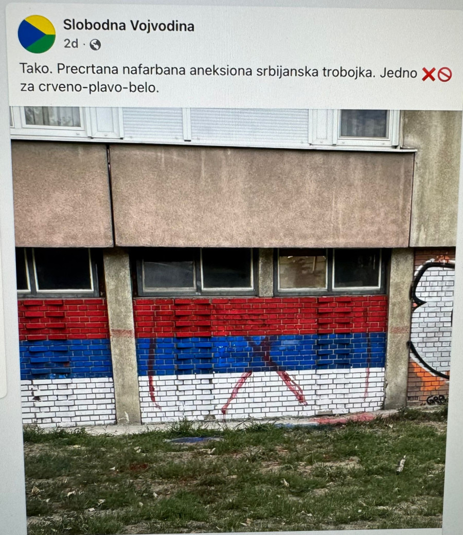 Blokadni separatizam u naletu; Fejsbuk grupa Slobodna Vojvodina: Prefarbana aneksiona srbijanska trobojka